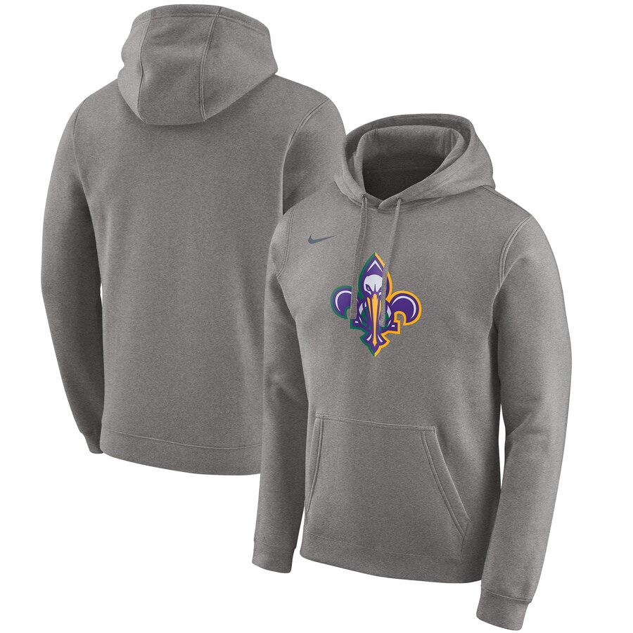 Men's New Orleans Pelicans Grey City Edition Club Pullover Hoodie
